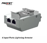 Dual Port Poe Surge Protectors Industrial Lightning Arrester Ethernet 10kv