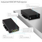 Industrial Ip20 Poe Fiber Media Converter High Impact Metal Case Ieee802.3bt Standard