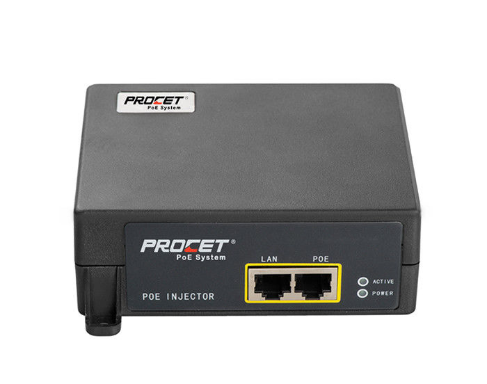 PROCET PT-PSE106SAR48-24 24Vdc 802.3AT PoE Injector 1000Mbps