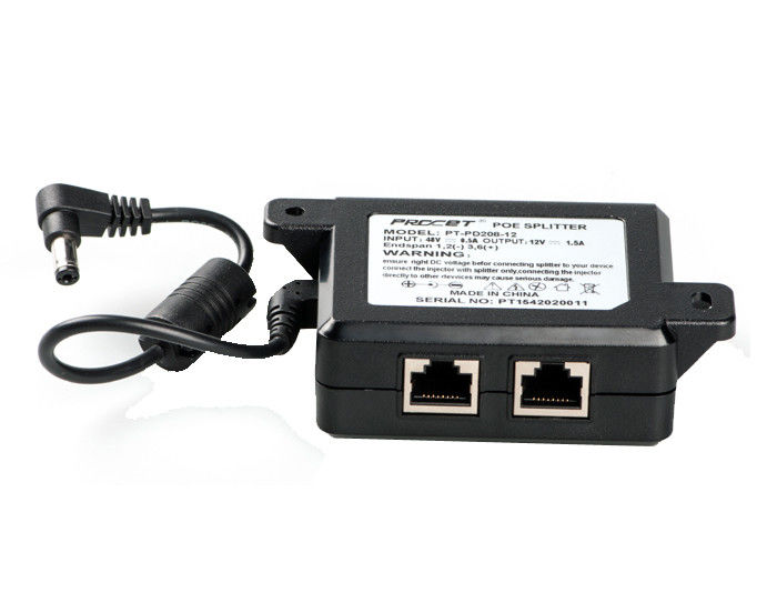 IP20 Small 5V 4.0A 20W PoE Ethernet Splitter Wall Mounted