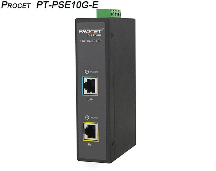 2 RJ45 Ethernet Ports 12V To 48V PoE Midspan Injector For Wireless APs