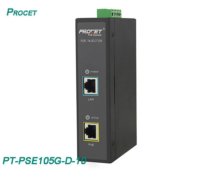44V To 57V DC Output IP Camera PoE Injector With Surge Protection 6KV