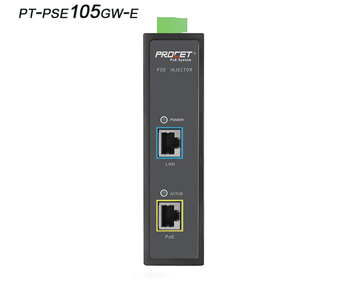 IP40 Single Port Industrial PoE Injector For IP Camera