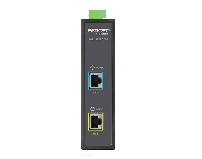 2 RJ45 Ethernet Ports 12V To 48V PoE Midspan Injector For Wireless APs