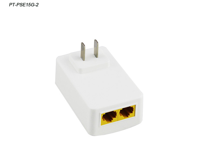 10/100/1000M 48VDC 0.32A 15W POE Injector With Shielded RJ45*2 Connectors