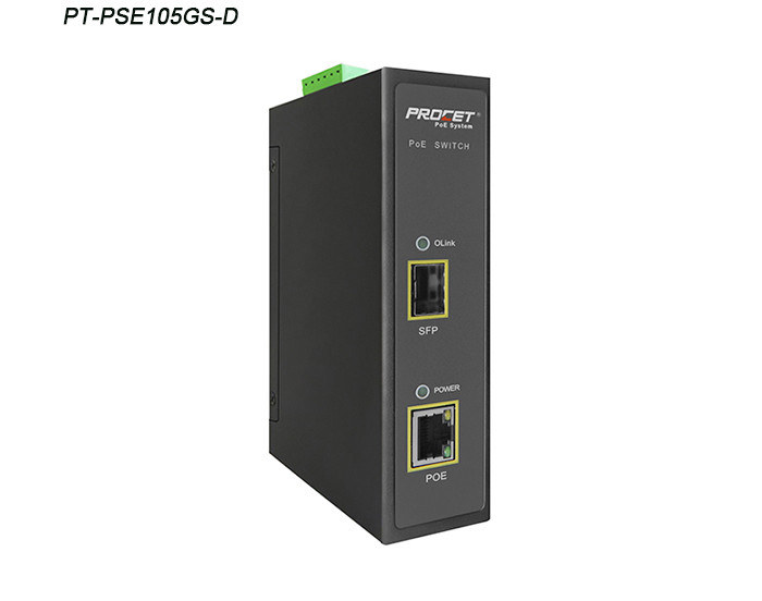 CE 30W Single Port Fiber PoE Media Converter For Microwave Radio