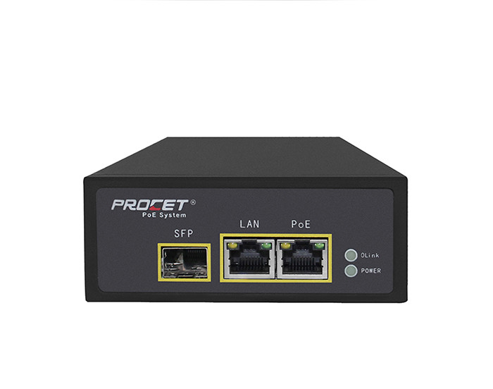 IEEE802.3bt RoHS WEEE Fiber 95W PoE Injector Surge Protetion 4KV