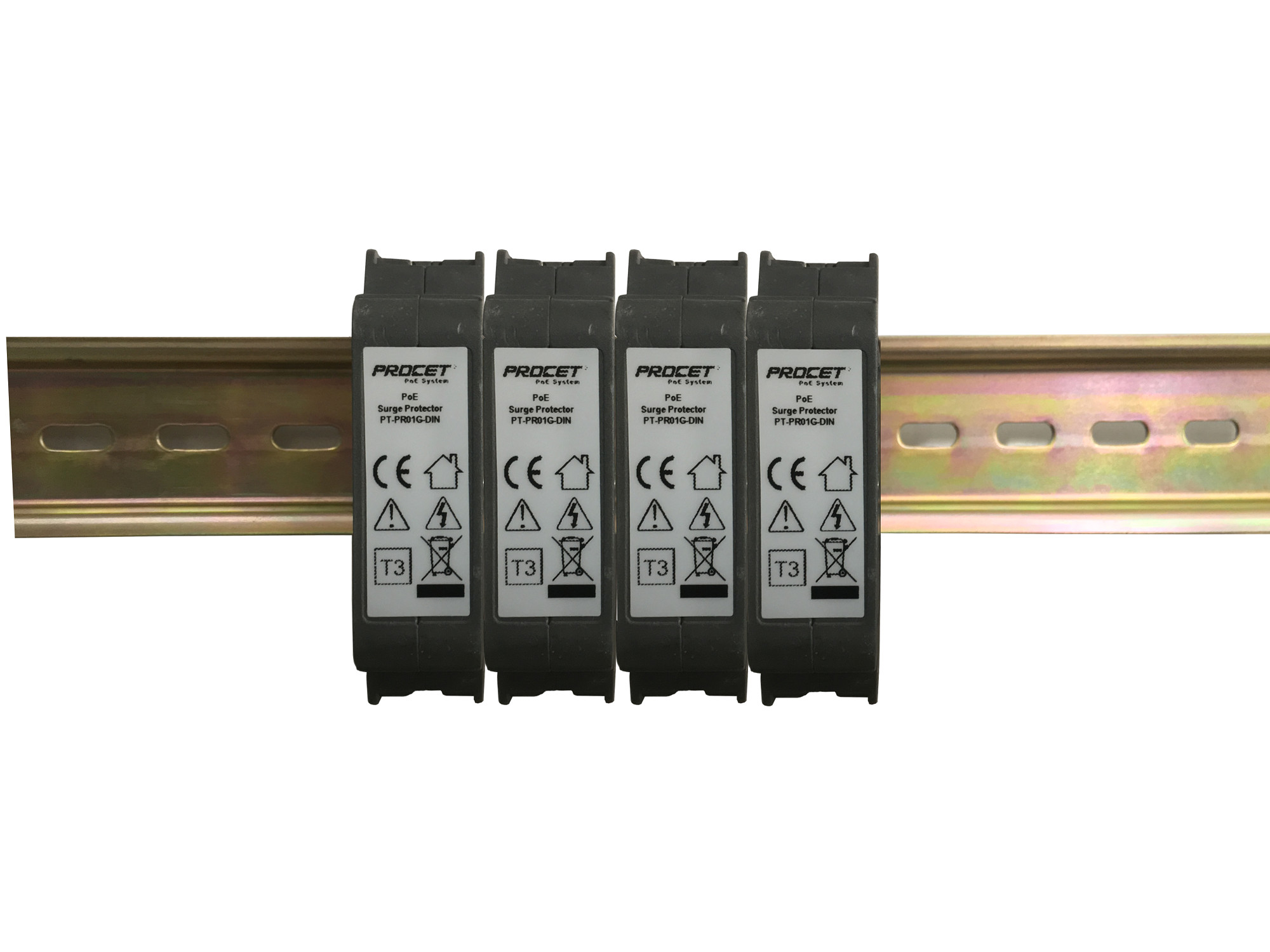 All Lines Din Rail Mounted Poe Surge Protectors 10kv Surge Protection